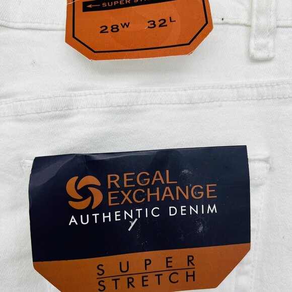 NWT REGAL EXCHANGE Men Super Stretch Distressed Slim Jeans Size 28x32  (W27xL30) - Picture 11 of 12